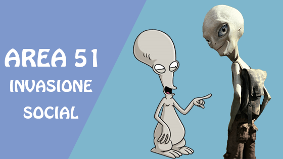 Area 51 e l'invasione social. Copertina.